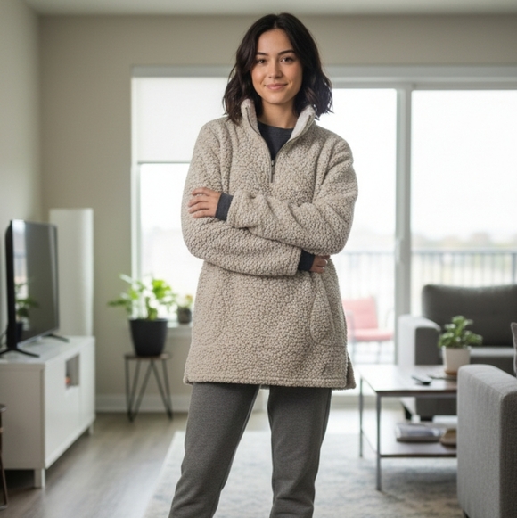 Michael Farrell Jackets & Blazers - ​Michael Farrell | Cozy Sherpa Quarter-Zip Pullover